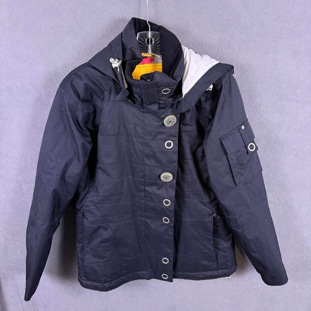 Obermeyer Niki Jacket Women 10 Black Ski Parka Snowboard Hooded Insulated